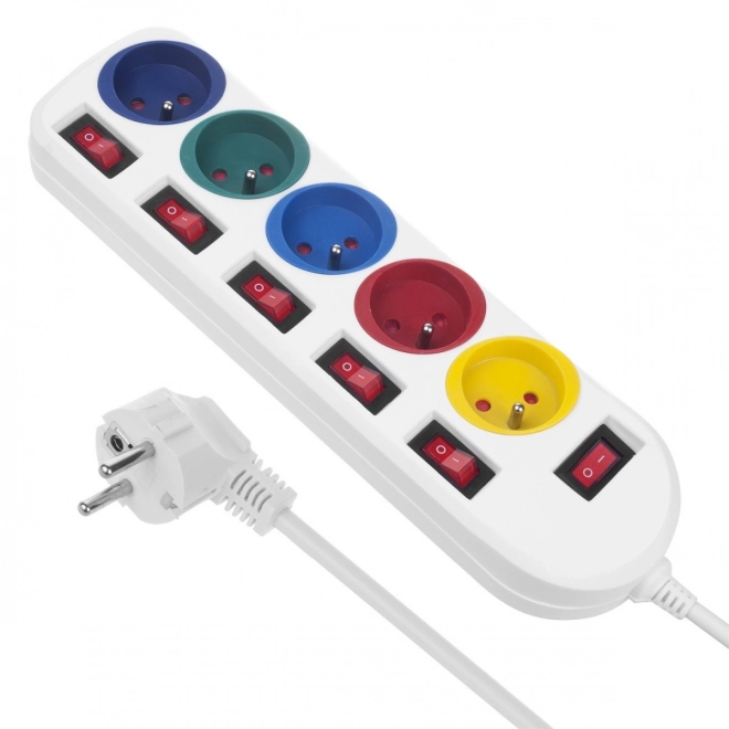 Power Strip with 5 Outlets and Switches