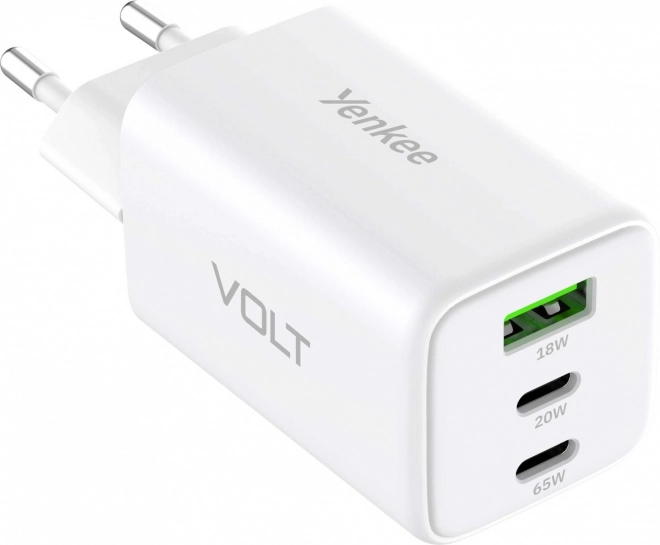 Mains charger with 3 USB and 65W Power Delivery