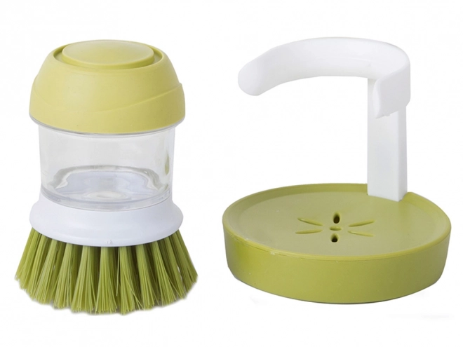 Dispenser di liquido per spazzole da cucina per lavare i piatti con supporto per strofinare