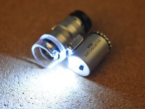 MICROSCOPE 60x 2 LED PROFESSIONAL JEWELER'S LOUPE