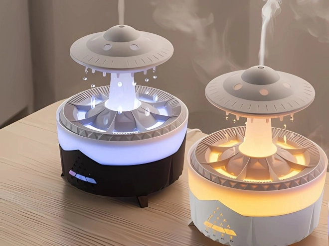 UFO-Shaped Air Humidifier and Aroma Diffuser with LED Lamp