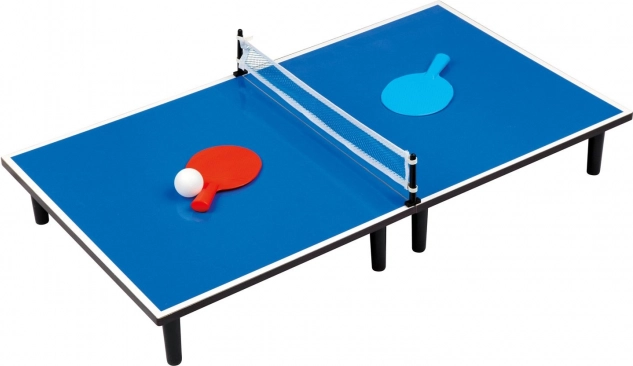Blue tabletop tennis set