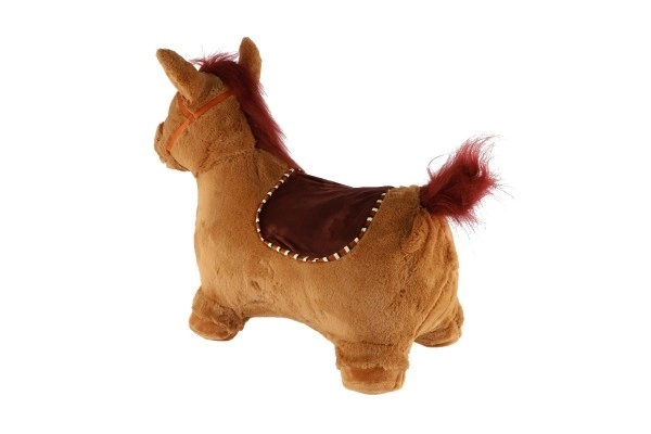 Bouncing Horse Plush Brown with Sound