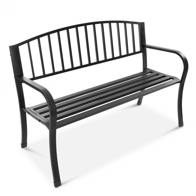 Garden bench with backrest for terrace and balcony