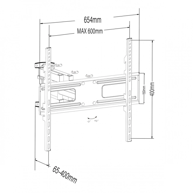 Dual Arm TV Wall Mount 37-80 Inches
