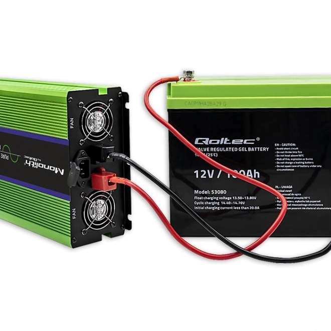 Inverter di tensione Qoltec Monolith a onda sinusoidale pura con display LCD