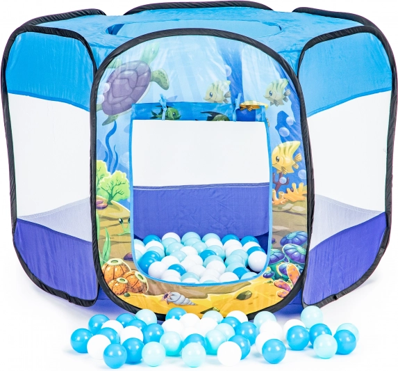 Folding kids’ dry ball pit with balls (100 pcs)