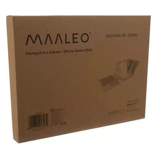 Set artistico da pittura con valigetta 208 pezzi Maaleo
