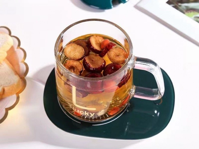Scaldatazza elettrico per caffè e tè 16W, pannello LED impermeabile