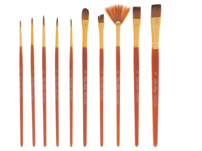 Set of School Art Brushes 10 pcs