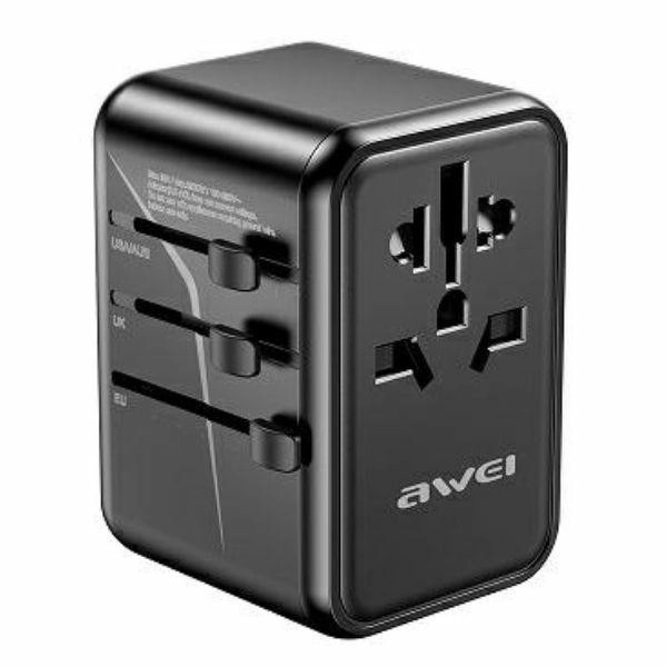 Universal travel charger GaN 65W 4-in-1 with multi-port compatibility
