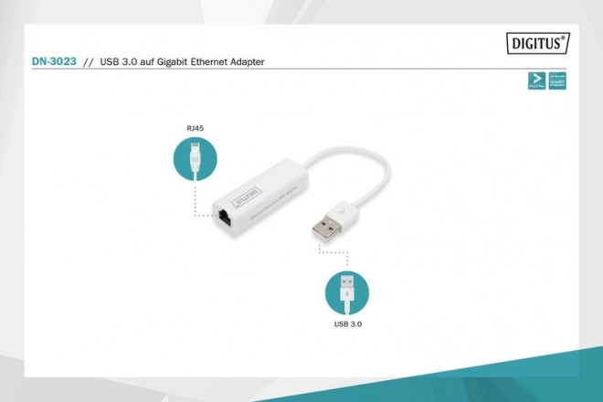 USB 3.0 Ethernet Adapter Gigabit