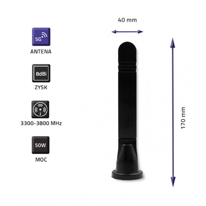 Antenna 5G LTE Omnidirectional DUAL 8 dBi for Indoor Use