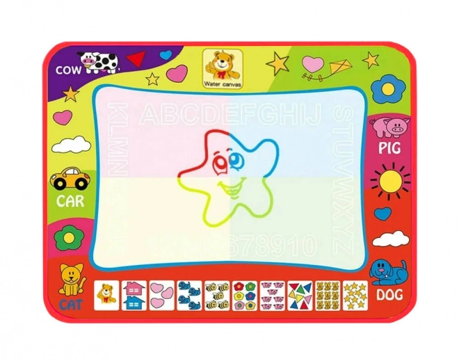 Large Educational Water Painting Mat with Letters and Numbers