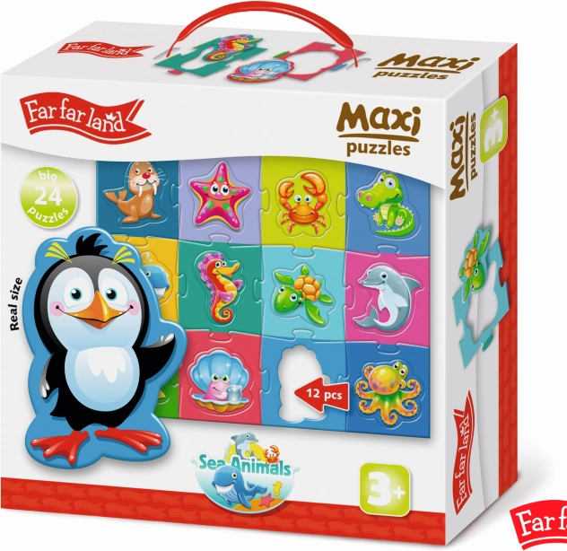 Far Far Land maxi puzzel Zeedieren 24 stukken