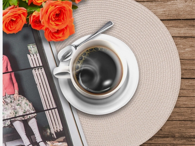 Round Woven Placemats Cream