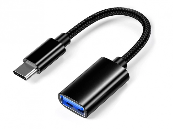 USB-C to USB-A 3.0 OTG adapter with braided cable