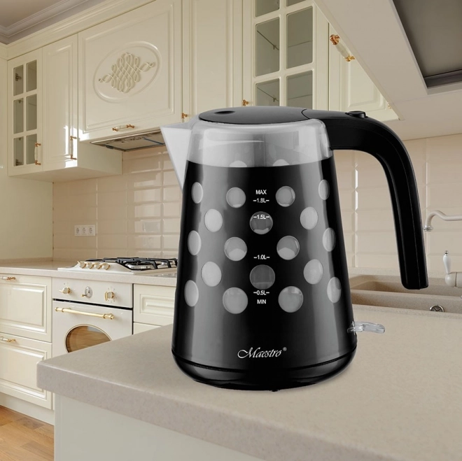 Hitrovrlnski čajnik 1,7l 2200W "DROPS" MR-045-BLACK