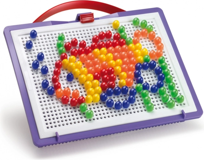Portable case with board in the lid