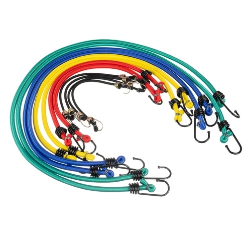 Elastic luggage straps with hooks, 12 pcs