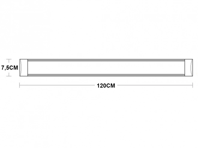 LED Lampe Aufputzleuchte Warmweiß 120cm