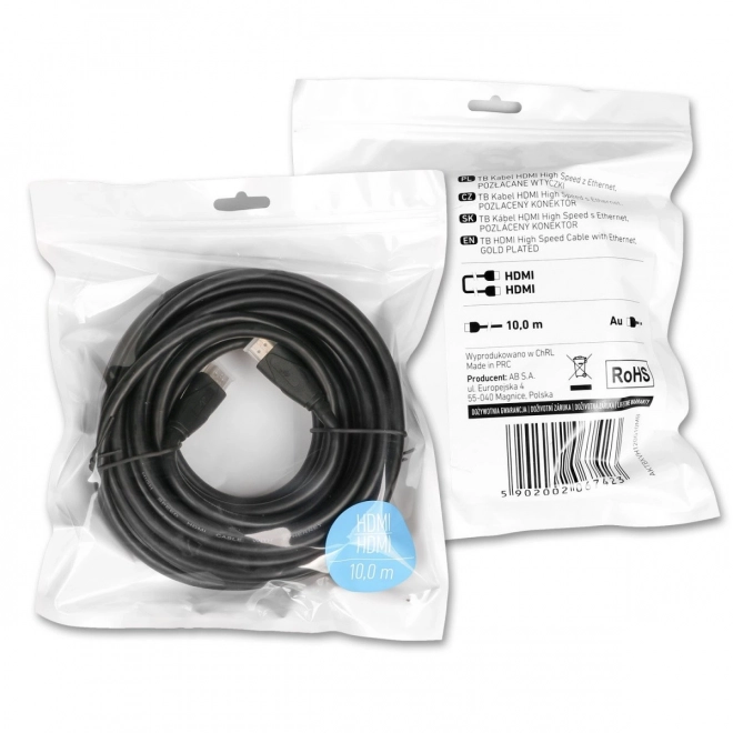 10m Gold-Plated HDMI 2.0 Cable