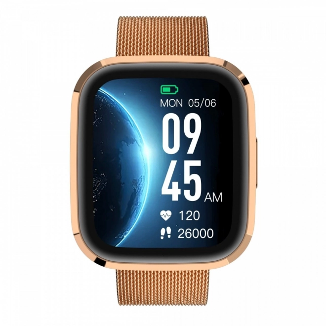 Garett smartwatch elegant design gold stainless steel