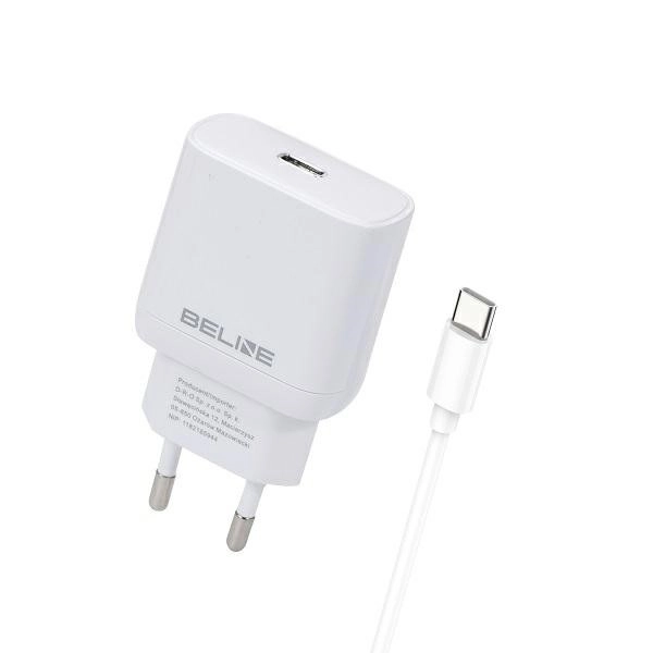 25W sieťová nabíjačka GaN USB-C + kábel USB-C – Biela