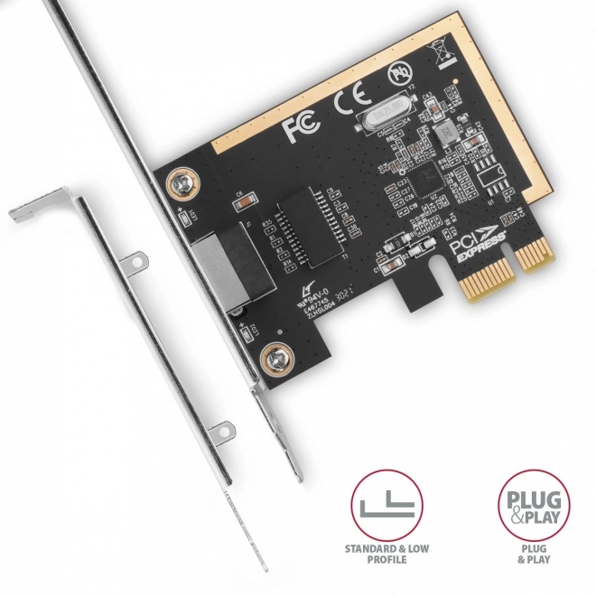 Scheda di rete PCIe Gigabit Ethernet RJ-45 con Realtek SP e LP