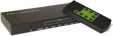 Interruttore HDMI 5/1 con telecomando, 4K2K 3D, nero