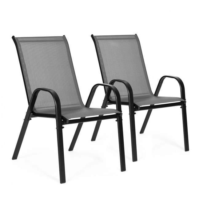 Set of Garden Chairs for Terrace, Balcony, Grey Color