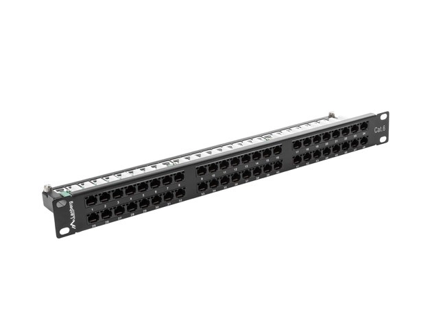 Patch Panel 48 Port 1U Category 6 Black