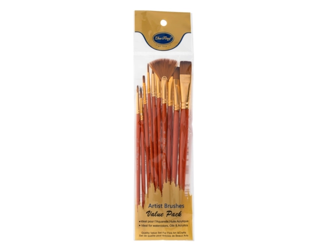 Set of School Art Brushes 10 pcs