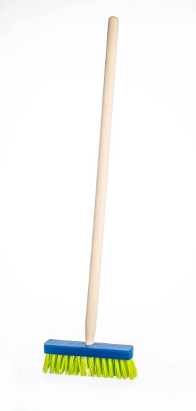 Blue Broom with Wooden Handle 80cm