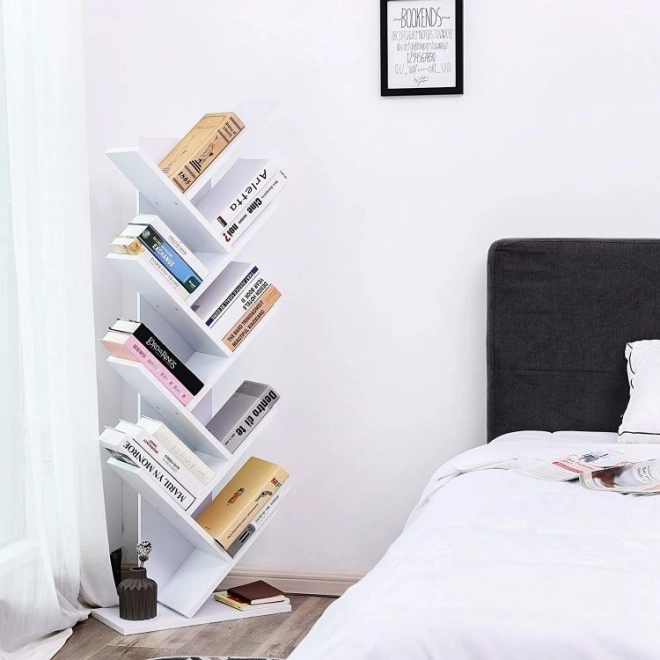 Modern White Wooden Bookshelf