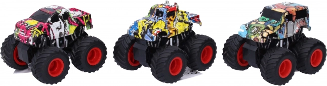 Terrængående bil med friktionsmotor 12 cm