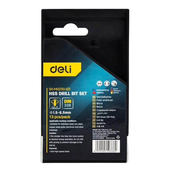 Set di Punte HSS Deli Tools