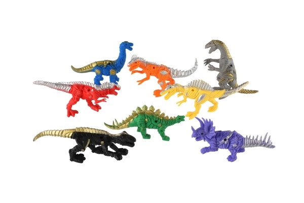 Set colorato di 8 dinosauri per un gioco fantasioso