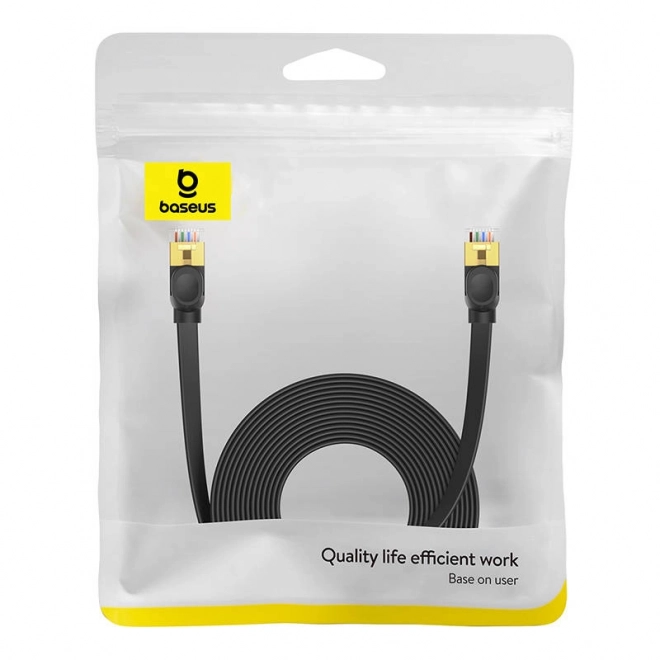 Baseus Cat 7 UTP Ethernet kábel RJ45 lapos fekete – 8 m