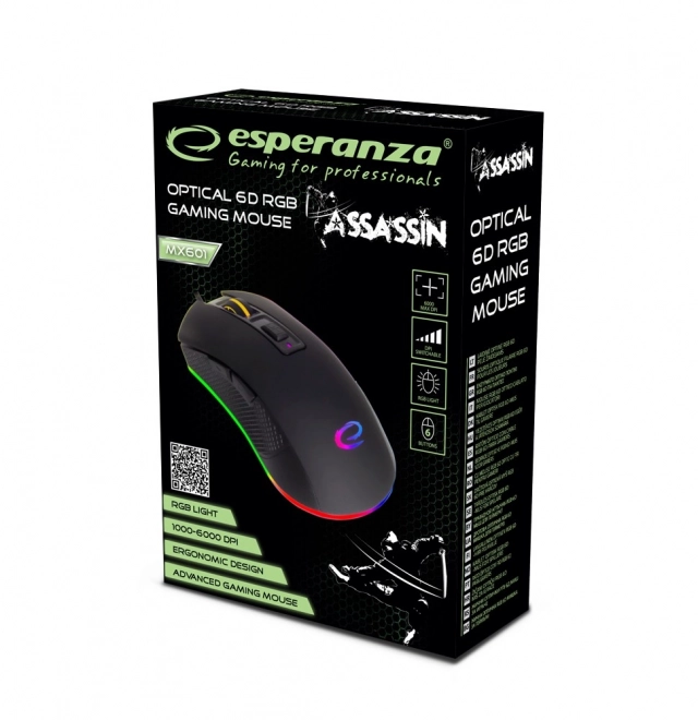 Mouse giocatore Assassin ergonomico USB