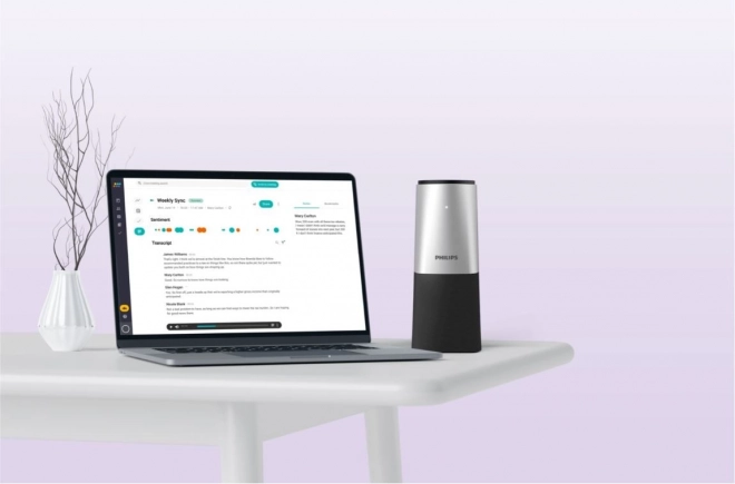 Wireless Conference Microphone with Sembly Meeting Assistant