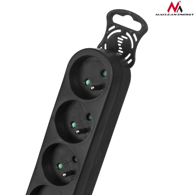 Black Power Strip 4 Sockets with Switch 1.4 m