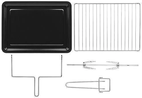 Rotisserie spit for crispy meat
