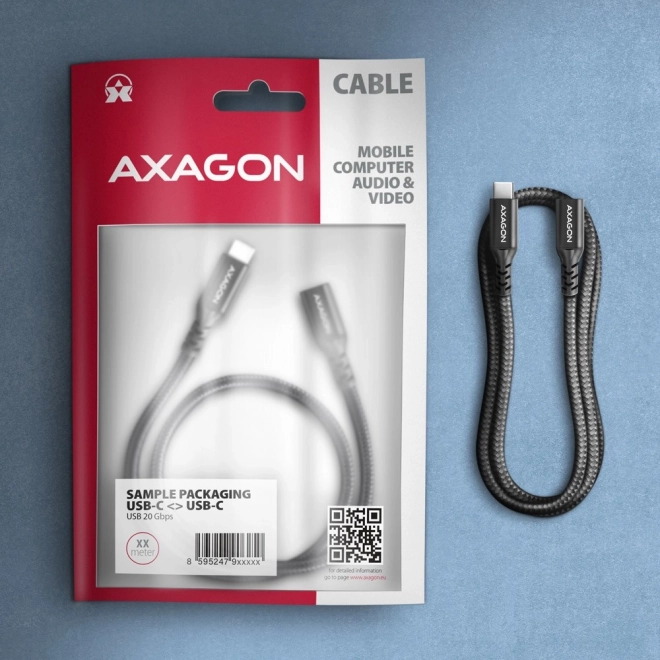 BUCM32-CF10AB Gen2 USB-C - prodlužovací kabel USB-C, 1m, 5A, 20Gbps, PD 240W, opletený
