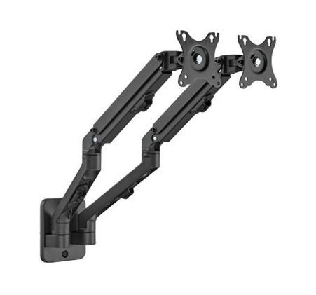 Wall mount for two monitors, 17-27 inches, load capacity 7 kg