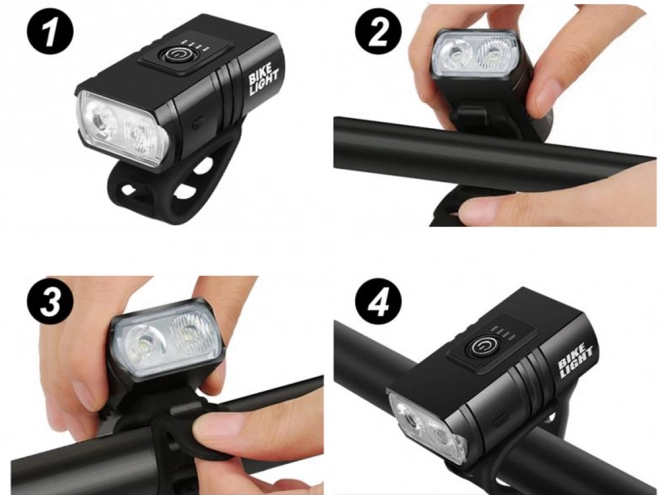 Luce bici anteriore e posteriore con batteria USB