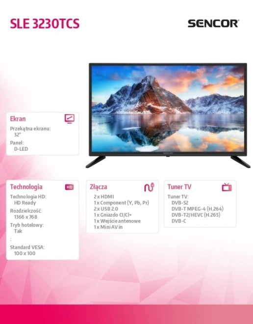 Sencor 32" LED HD Ready TV