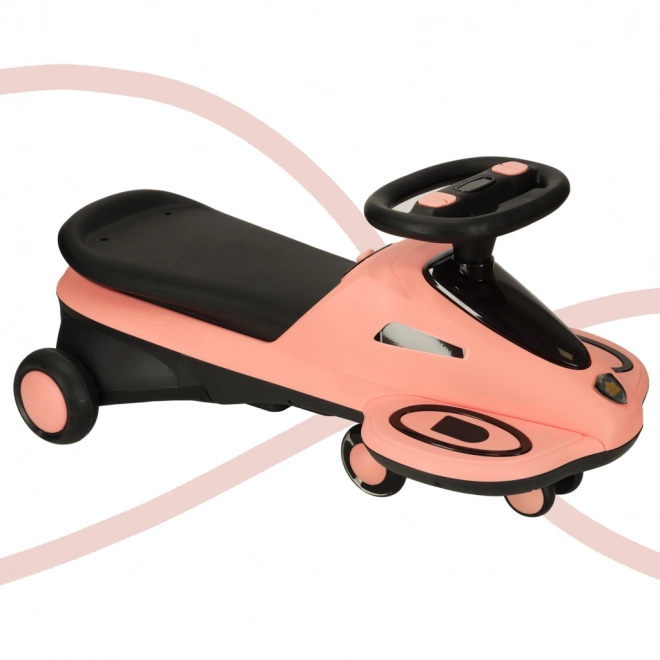 LED Wheel Gravity Ride-On with Music - Pink and Black