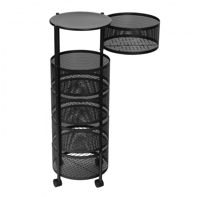 Konyhai rendező forgó polcokkal, 5 szintes, fémből készült, ModernHome