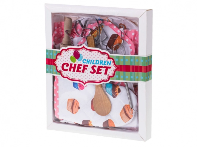 Children's Kitchen Set with Hat, Apron, and Utensils
